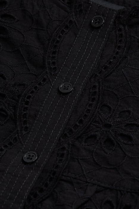 SLEEVELESS TOP BUTTON FRONT BLACK 2