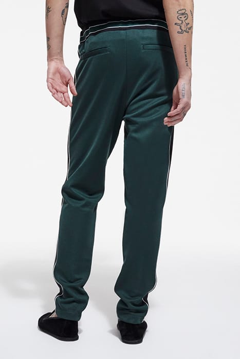 JOGGING WITH CONTRASTING STRIPS AND PIPING VERT BOUTEILLE 2