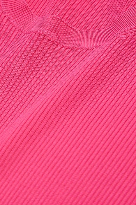 LONG SLEEVED ROUND NECK SWEATER IN VISCOSE PINK 2