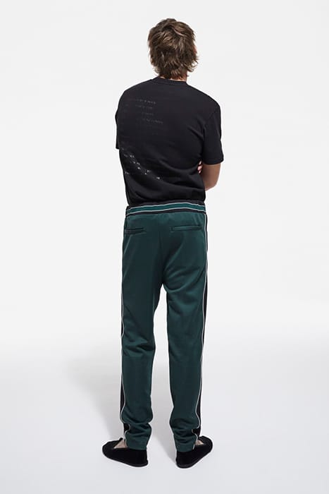 JOGGING WITH CONTRASTING STRIPS AND PIPING VERT BOUTEILLE 4