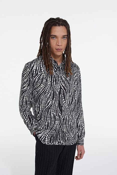 PRINTED SHIRT BLACK WHITE 1