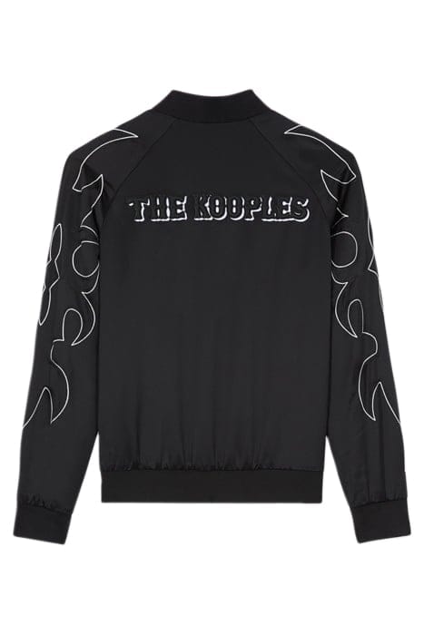 RIBBED EDGE JACKET WITH SNAP BUTTONS AND EMBROIDERED DETAILS 2