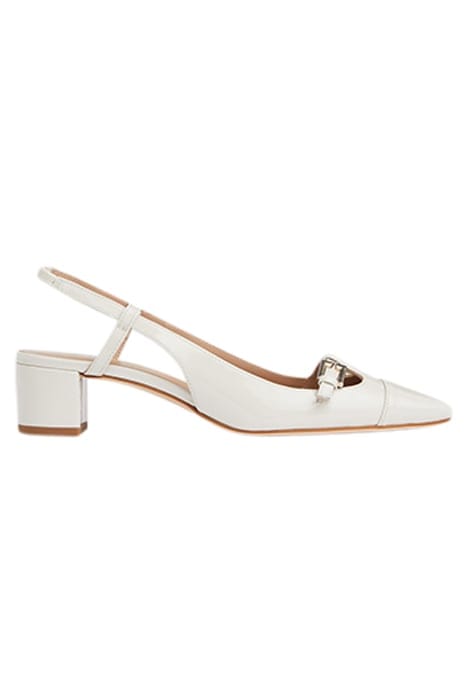 GRACIEBLOCKHEELBUCKLEDETA OFF WHITE 1