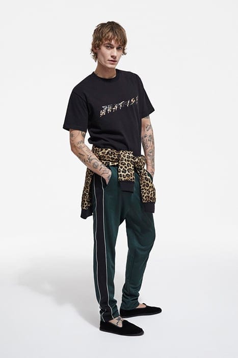 JOGGING WITH CONTRASTING STRIPS AND PIPING VERT BOUTEILLE 3