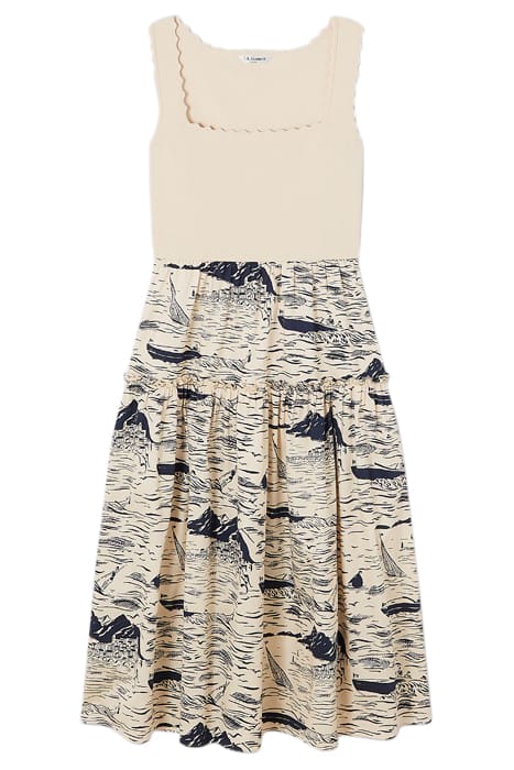DR CROSBY RIVERA DRESS NAVY/CREAM 3