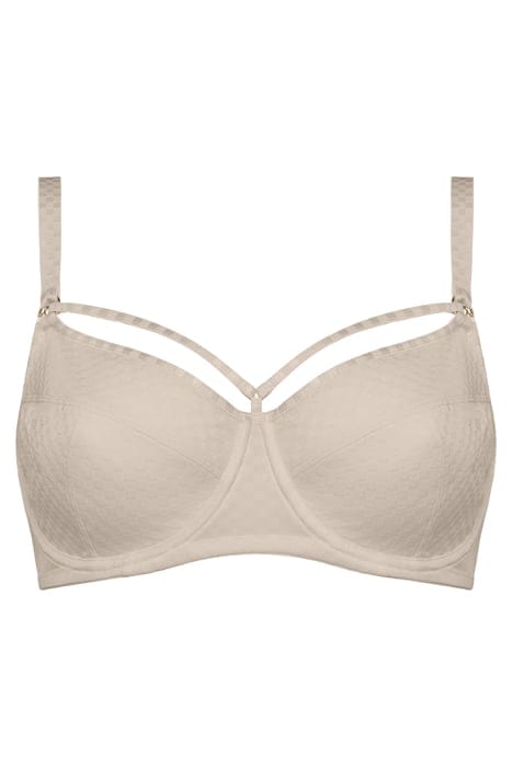 SPACE ODYSSEY CHECKERED IVORY BALCONY BRA 2