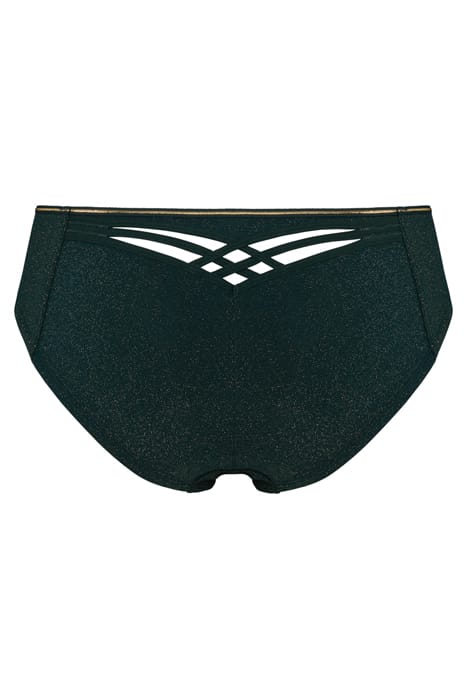DAME DE PARIS PINE GREEN AND GOLD LUREX BRAZILIAN BRIEFS 2