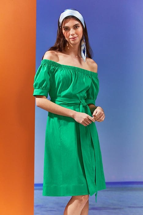 DR NADIA - OFF THE SHOULD BRIGHT GREEN 1