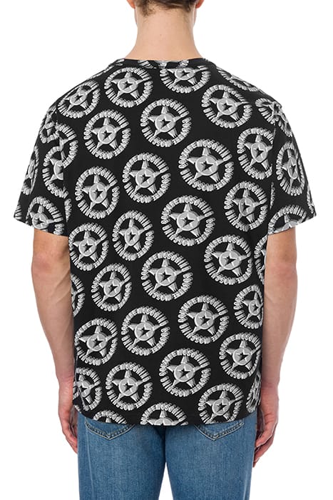 MOSCHINO COUTURE STARS JERSEY T-SHIRT BLACK 2