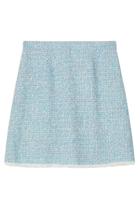 KARIS TWEED MINI SKIRT BLUE/CREAM 2