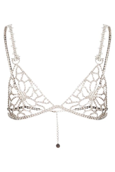 ROCHELLE TRIANGOLO CATENA STRASS NICKEL/CRYSTAL 3
