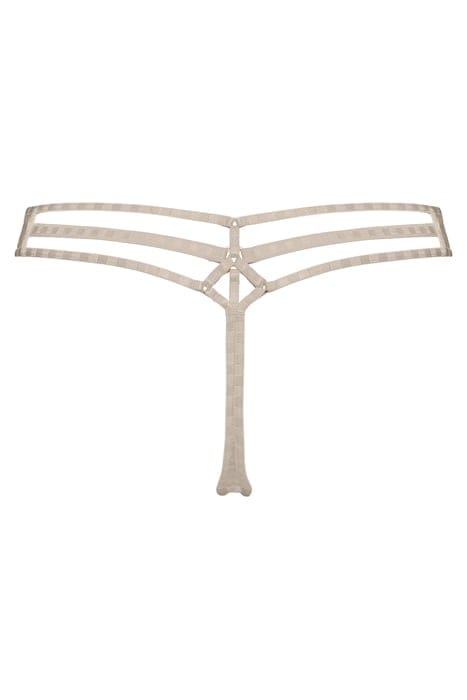 SPACE ODYSSEY CHECKERED IVORY THONG 4