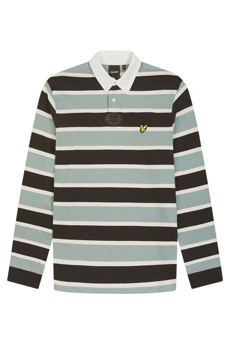 STRIPE RUGBY SHIRT SLATE BLUE 4