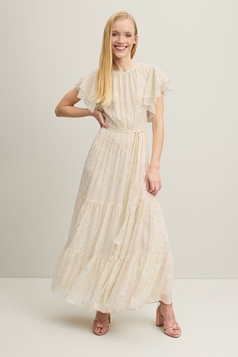 LIV JAQUARD MAXI DRESS CREAM 2