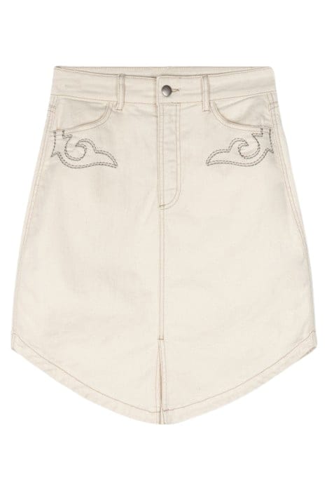 WESTERN MINI SKIRT ECRU 3
