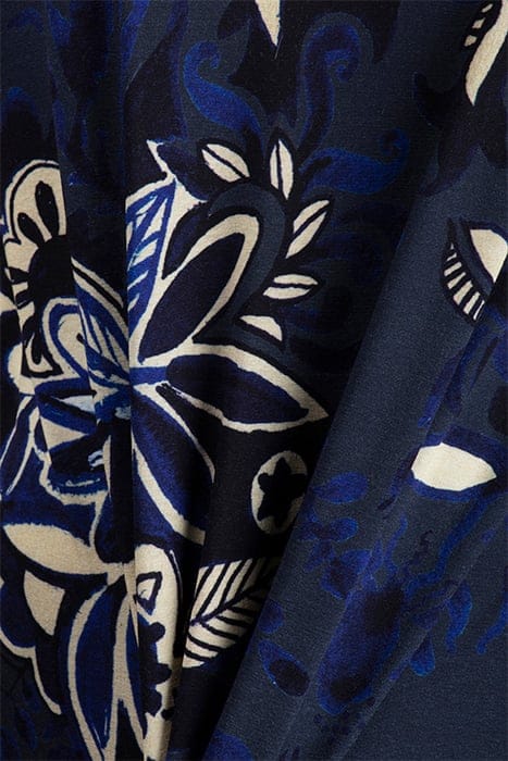LOOSE DRESS 3/4 SLEEVES PRINT DARK BLUE WITH CENTREPIECE PRI 3