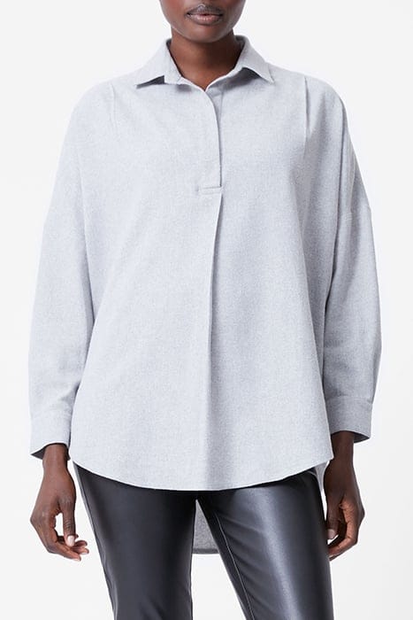 FLANNEL POPOVER LIGHT GREY MEL 1