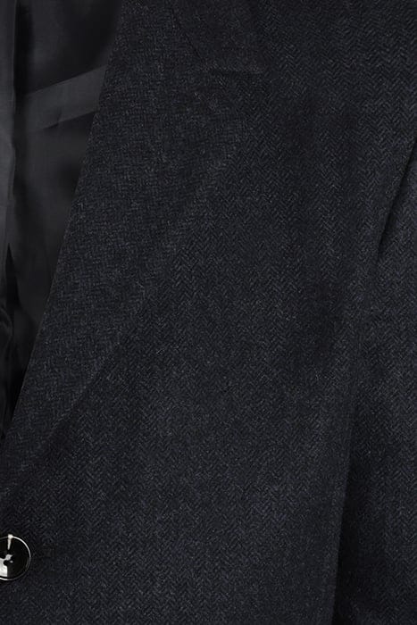 WOOL HERRINGBONE OVER COAT NAVY 7