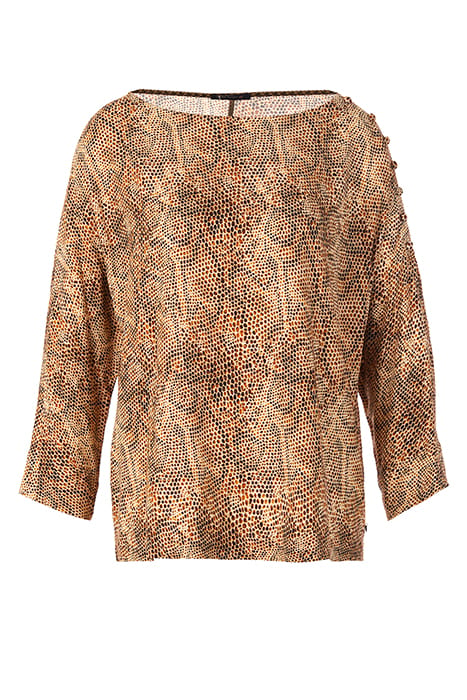 BOAT NECK POPOVER SHIRT IN BROWN BROWN 4