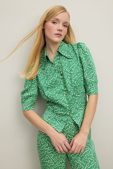 ELSIE SPOT BUTTON-DOWN SHIRT MULTICOLOR 1
