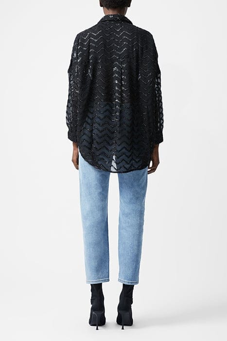 LUREX GEORGETTE LS POPOVER BLACK 2