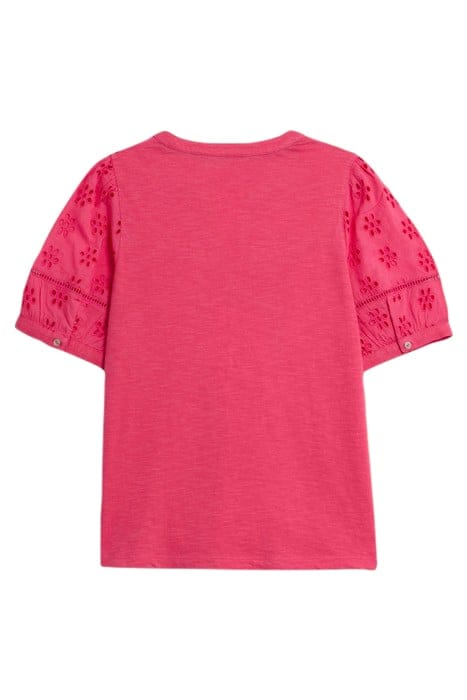 BELLA BRODERIE MIX TOP MID PINK 3