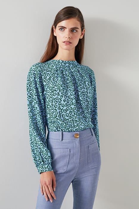 EDELINE - BLOUS GREEN/BLUE 6