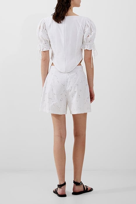 RHODES COTTON EMBROIDERED TOP WHITE 2