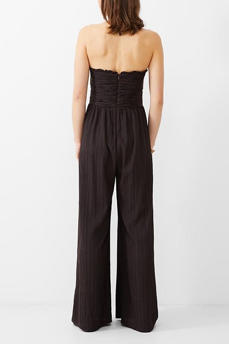 BONNY PLEATED STRAPPY JUMPSUIT BROWN 2