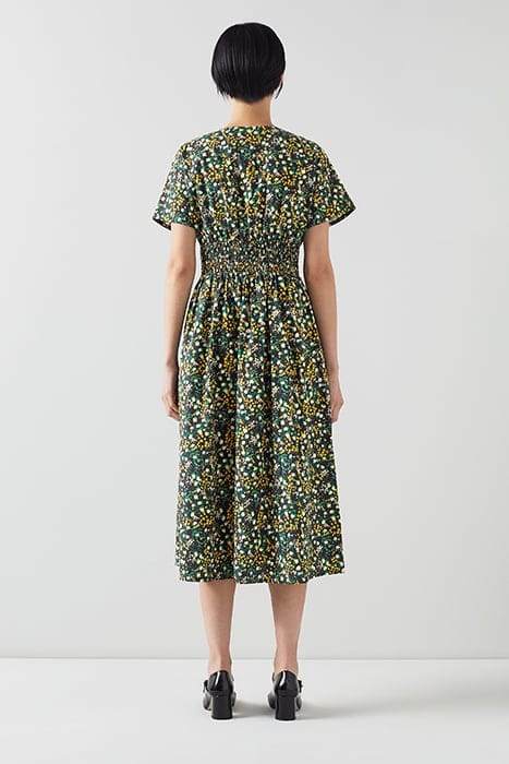 EVA MEADOW MIDI DRESS BLACK 2