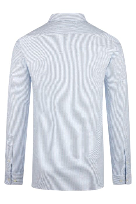 SRETCH OXFORD SHIRT SMALL STRIPE LIGHT BLUE 2