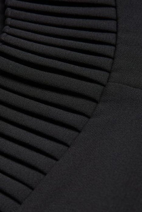 ROBE COURTE DOS NU AVEC FROUFROUS EN ROMANTIC CREPE BLACK 6