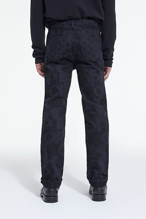 JEAN DROIT LOGO BLACK WASHED 2