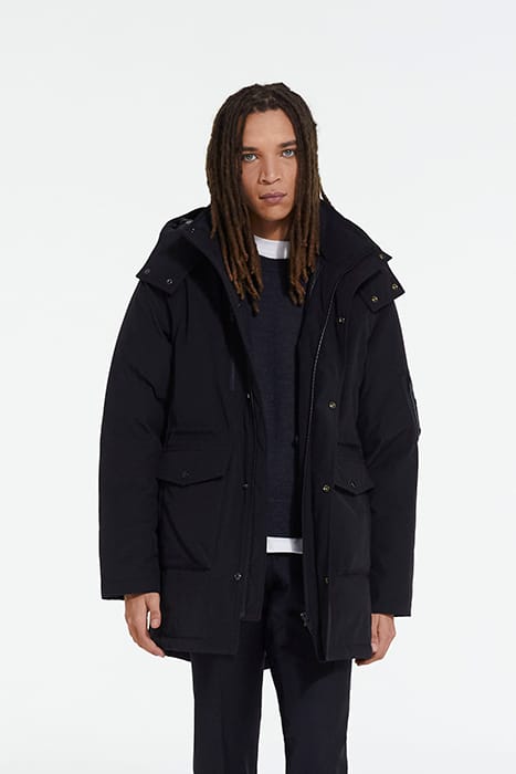 PARKA MI-LONGUE MULTIPOCHE BLACK 1