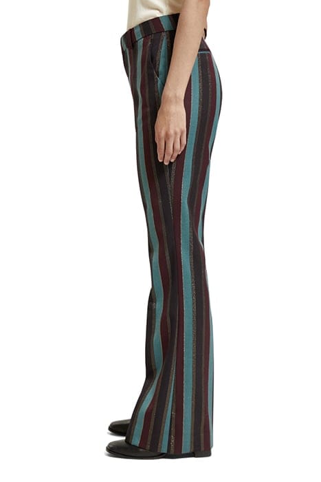 VIOLET - GLITTER STRIPE HIGH RISE FLARE PANT HERITAGE LUREX  6