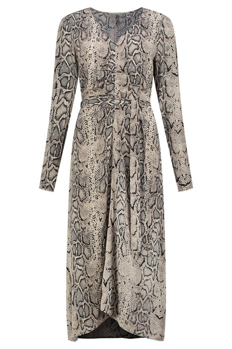 REESE SNAKE DRESS BRANDED SNAKE BROWN 1