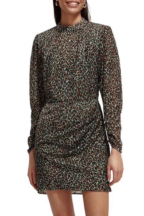 MOCK NECK MINI DRESS WITH OPEN BACK DETAIL CREATURES OF THE  1