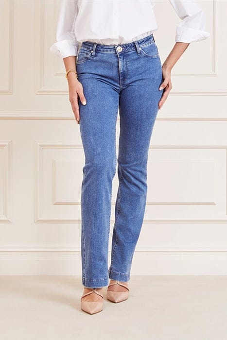 MARCIANO BY GUESS SEXY BOOT MARA DENIM LIGHTER FLARED BLUE 1
