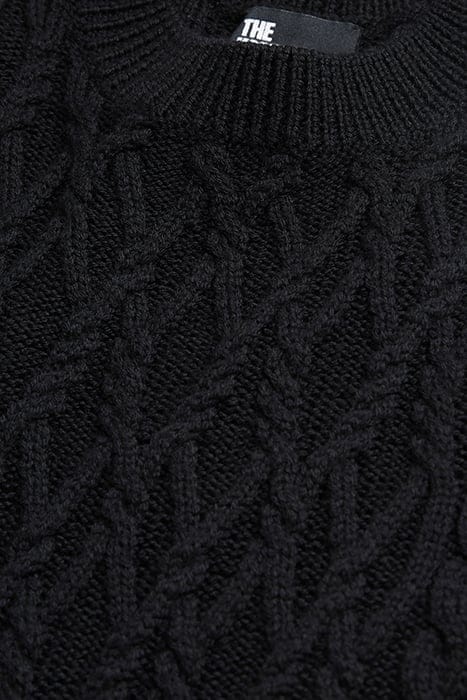 ROBE LONGUE MANCHE LONGUE EN LAINE TORSADE BLACK 7