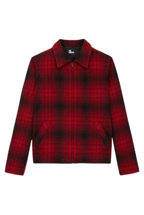 BLOUSON CARREAUX ROUGE ET NOIR ZIPE RED / BLACK 3