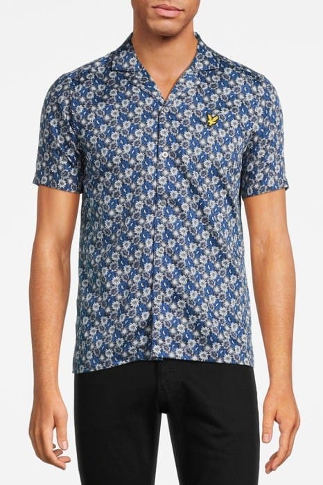 FLORAL PRINT RESORT SHIRT DARK NAVY 1