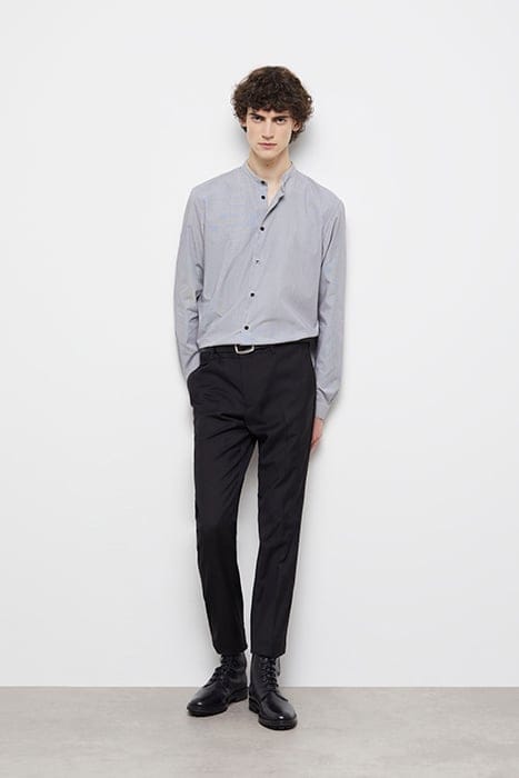 CHEMISE SLIM D COL OFFICIER BLACK WHITE 5