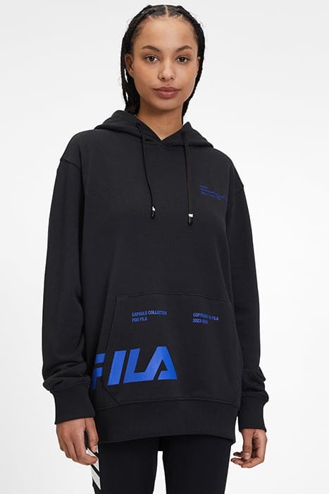 HOODIE WITH KANGAROO POCKET, TRANSFER AND EMBROIDERY DETAIL  1