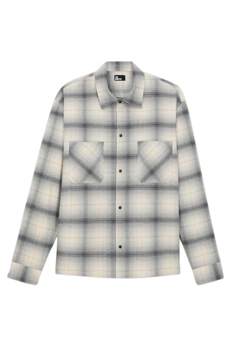 CHEMISE MANCHES LONGUES A CARREAUX NAVY-BEIGE 1