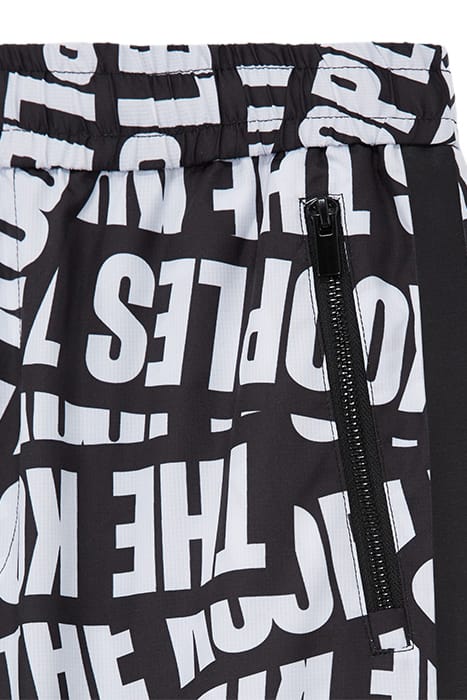 JOGPANT TAPE ALLOVER LOGO BLACK / WHITE 2