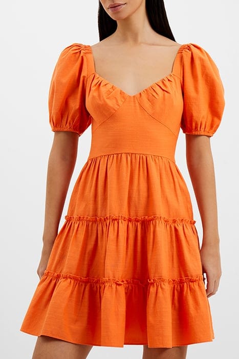 ALANIA PUFF SLEEVE DRESS RED 1