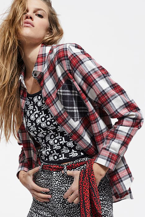 CHEMISE A CARREAUX ET POCHES CONSTRATEES RED 6