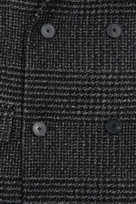MANTEAU LONG CROISE MOTIF CHEVRONS DARK GREY 5