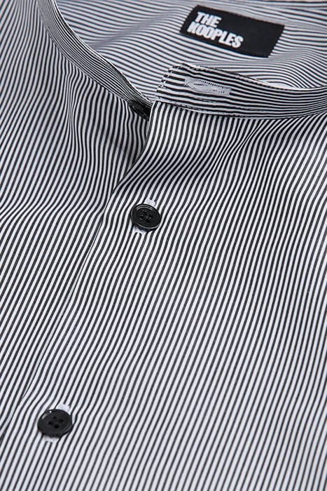 CHEMISE SLIM D COL OFFICIER BLACK WHITE 7