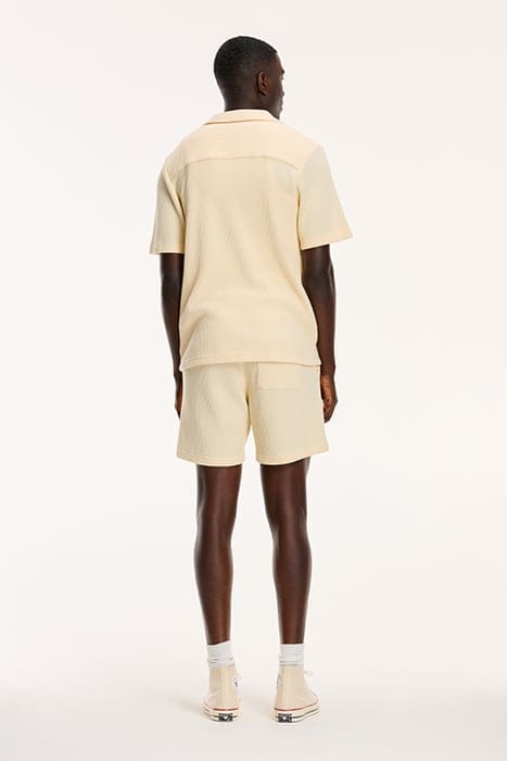 MEN OSCAR WAFFLE STRUCTURE SHORTS LIGHT BEIGE 4